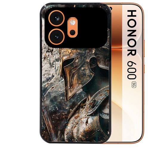 Coque noire pour HONOR 600 5G spartan guerrier