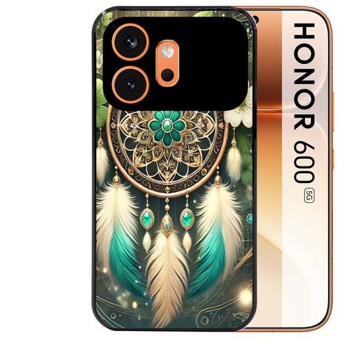 Coque noire pour HONOR 600 5G motif dreamcatcher talisman