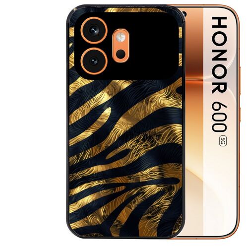 Coque noire pour HONOR 600 5G zebre gold