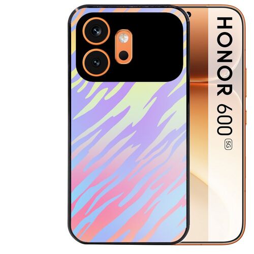 Coque noire pour HONOR 600 5G zebre pastel