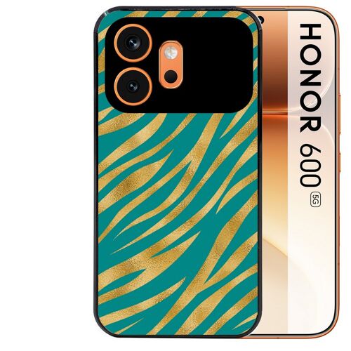 Coque noire pour HONOR 600 5G zebre vert