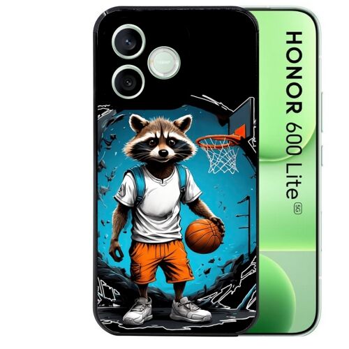 Coque noire pour HONOR 600 LITE motif basket racoon