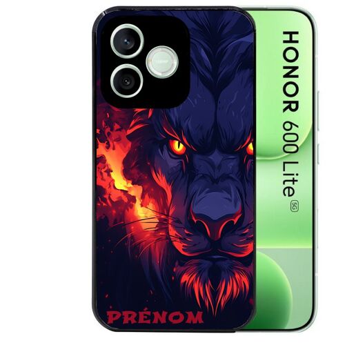Coque noire pour HONOR 600 LITE lion anime