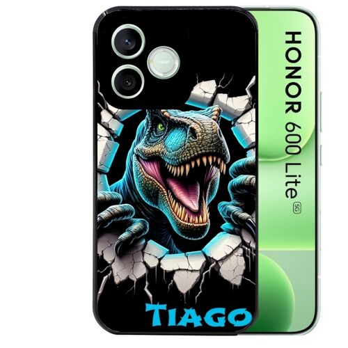 Coque noire pour HONOR 600 LITE motif dino T Rex personnalisee