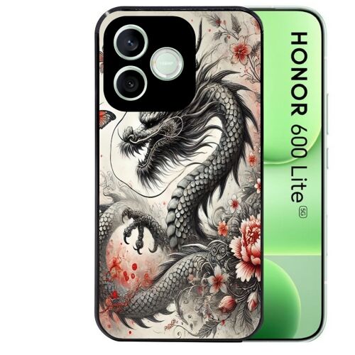 Coque noire pour HONOR 600 LITE motif dragon japan