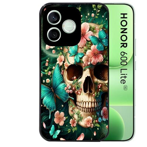 Coque noire pour HONOR 600 LITE tete de mort skull printemps
