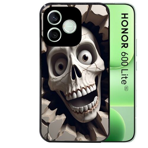 Coque noire pour HONOR 600 LITE mort squelette smile