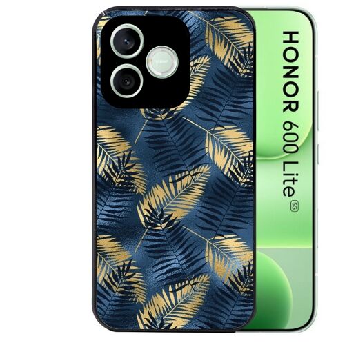Coque noire pour HONOR 600 LITE motif palmier bleu
