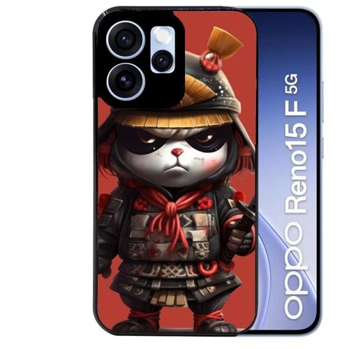 Coque noire pour RENO 15 F et 15 FS 5G panda et samourai
