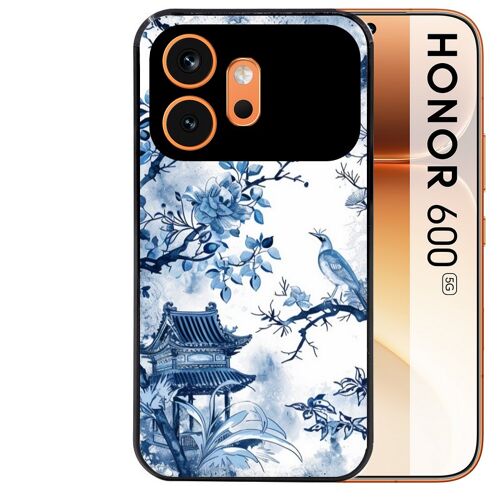 Coque noire pour HONOR 600 5G japan art