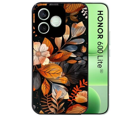 Coque noire pour HONOR 600 LITE motif fleur automne