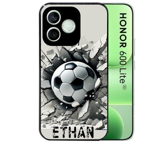 Coque noire pour HONOR 600 LITE motif foot beton personnalisee