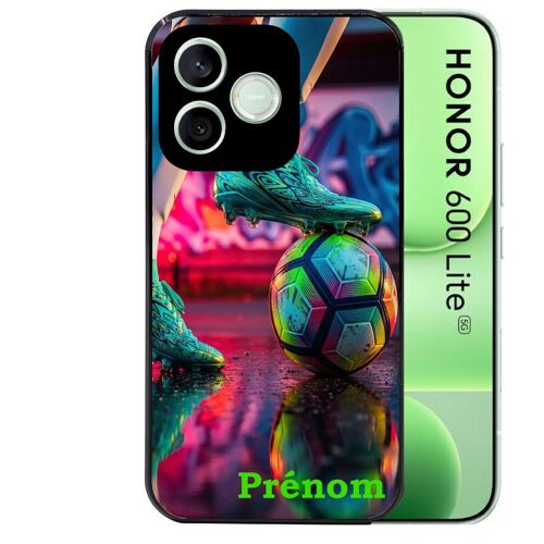 Coque noire pour HONOR 600 LITE motif foot controle personnalisee
