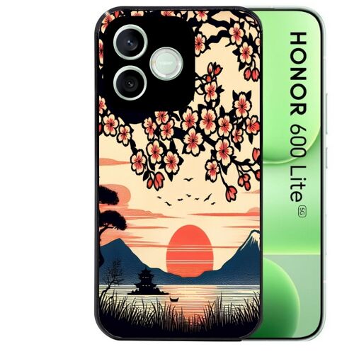 Coque noire pour HONOR 600 LITE japan cerisier