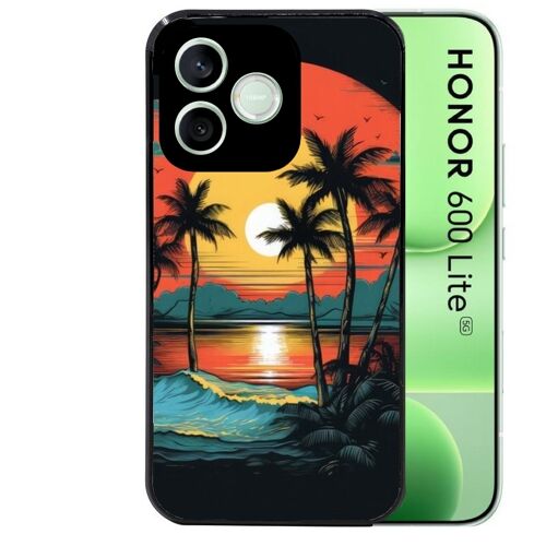 Coque noire pour HONOR 600 LITE hawaii palmier