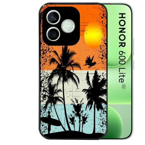 Coque noire pour HONOR 600 LITE motif hawai sun