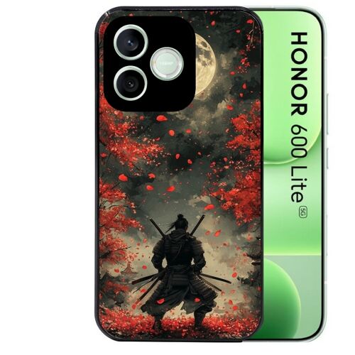 Coque noire pour HONOR 600 LITE motif samourai et katana