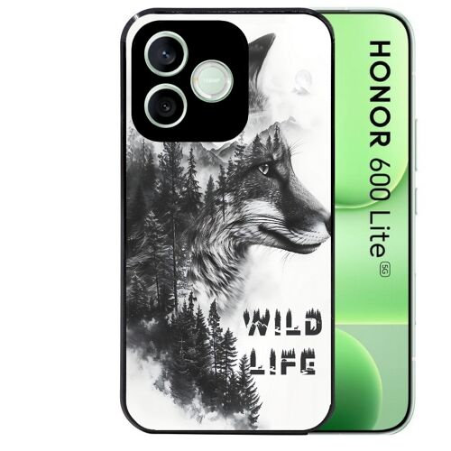Coque noire pour HONOR 600 LITE motif renard fox wild