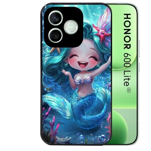 Coque noire pour HONOR 600 LITE motif sirene style anime