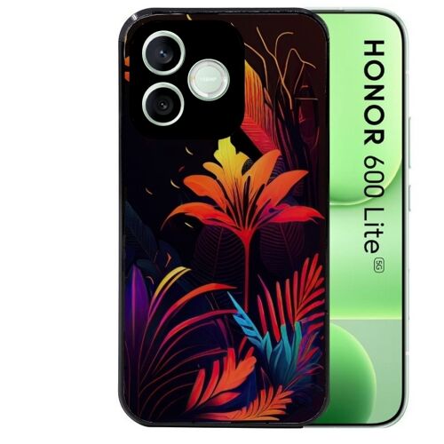Coque noire pour HONOR 600 LITE tropical jaune Fleur
