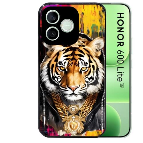 Coque noire pour HONOR 600 LITE tigre style hip hop