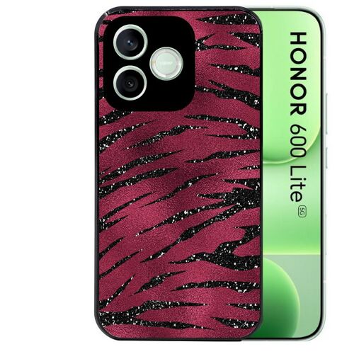 Coque noire pour HONOR 600 LITE zebre grenat