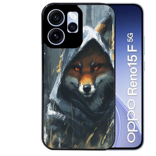Coque noire pour RENO 15 F et 15 FS 5G renard fox des bois