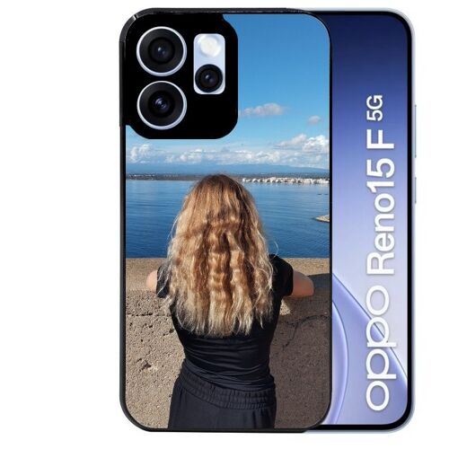Coque noire pour RENO 15 F et 15 FS 5G avec votre photo personnalisee