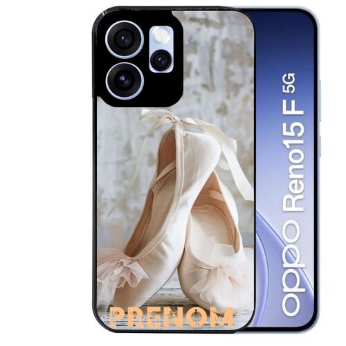 Coque noire pour RENO 15 F et 15 FS 5G motif ballerine danse personnalisee