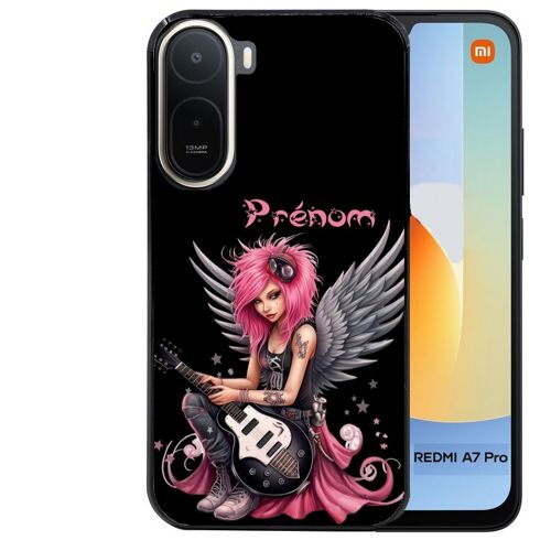 Coque noire pour Redmi A7 PRO motif fee rock personnalisee