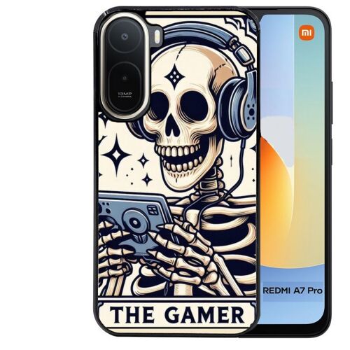 Coque noire pour Redmi A7 PRO motif mort gamer