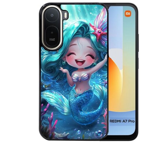 Coque noire pour Redmi A7 PRO motif sirene style anime