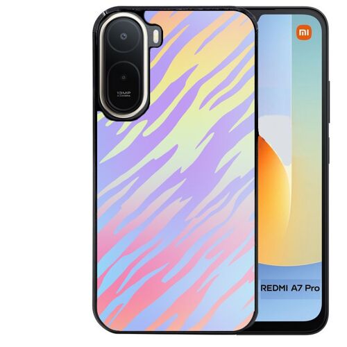 Coque noire pour Redmi A7 PRO zebre pastel