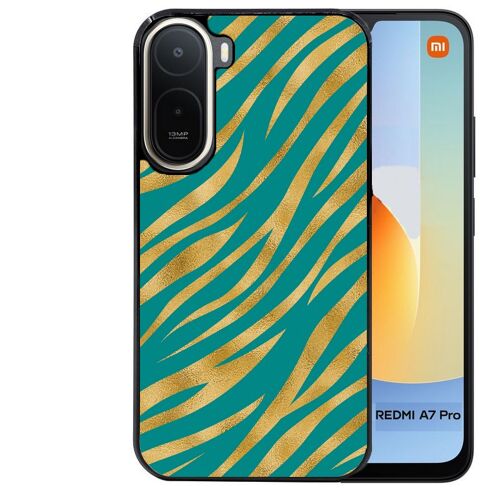 Coque noire pour Redmi A7 PRO zebre vert