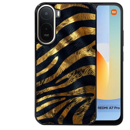 Coque noire pour Redmi A7 PRO zebre gold