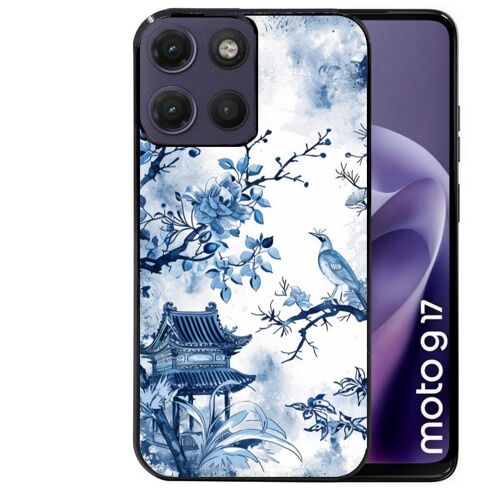 Coque noire pour MOTO G17 et G17 POWER japan art