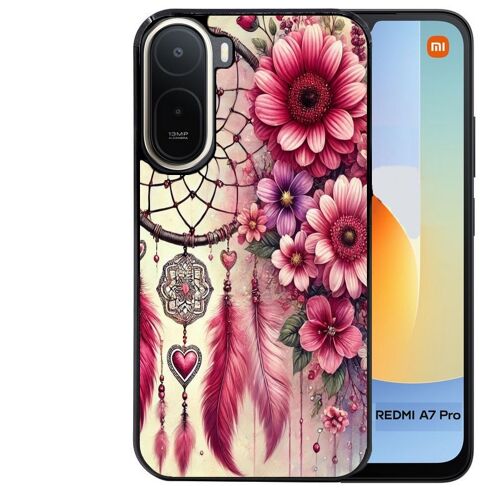 Coque noire pour Redmi A7 PRO motif dreamcatcher et coeur
