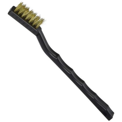 KS TOOLS Werkzeuge-Maschinen GmbH Brosse métallique pour bougies en fil de laiton, 2 rangées, 170 mm, sur support (201.2316-E)