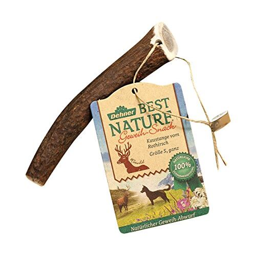 Dehner Best Nature Friandise Pour Chiens - Bâtonnet Mâcher En Bois De Cerf - Entier - Taille S