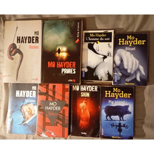 Lot 8 Polars Saignants Mo Hayder L' Homme Du Soir, Rituel, Skin, Proies, Viscères, Tokyo, Pig Island, Les Lames