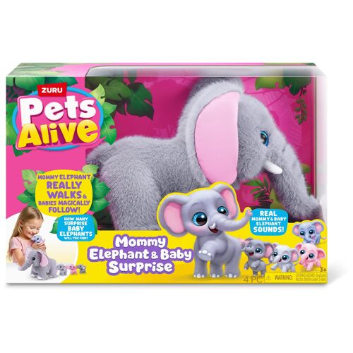 Pets Alive Mommy Elephant and Baby Surprise