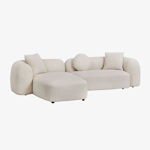 Canapé modulaire avec méridienne gauche en 2 pièces en chenille Coco