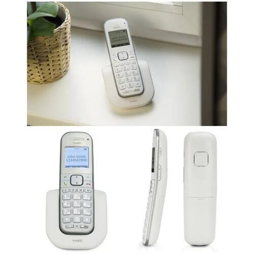 Téléphone DECT Rétroéclairé Blanc grandes touches rétroéclairées avec identification de l¿appelant