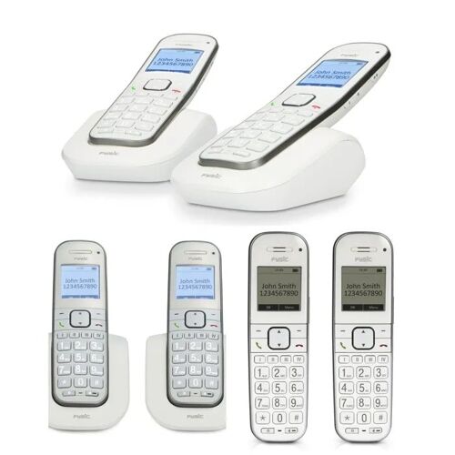 Duo de 2 téléphones DECT pour seniors Blanc grandes touches rétroéclairées