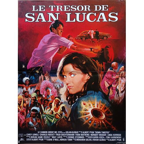 Le Trésor De San Lucas (Down Twisted) - Véritable Affiche De Cinéma Pliée - Format 40x60 Cm - De Albert Pyun Avec Carey Lowell, Charles Rocket, Trudi Dochterman - 1987