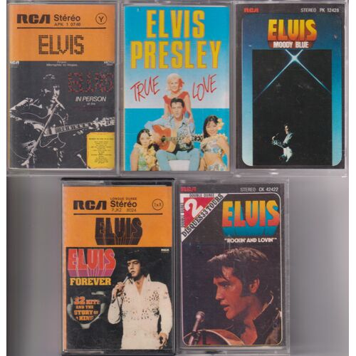 Elvis Presley Lot De 5 Cassettes K7 Audio Tape C