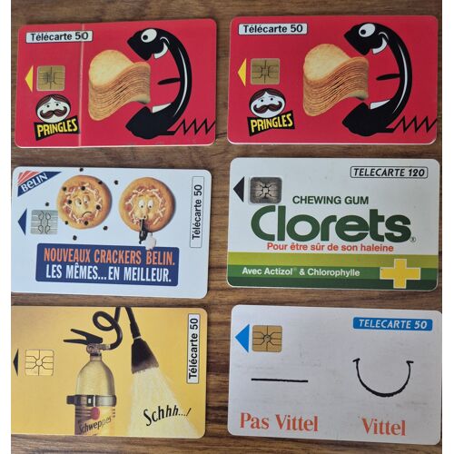 Lots De 6 Cartes Téléphoniques