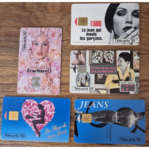 Lots De 5 Cartes Téléphoniques