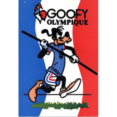 Carte Postale Jo De Moscou 1980 Goofy Dingo Sauteur À La Perche