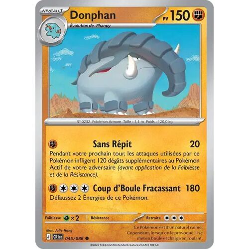 Carte Pokémon - Donphan - 045/086 - Chaos Ascendant